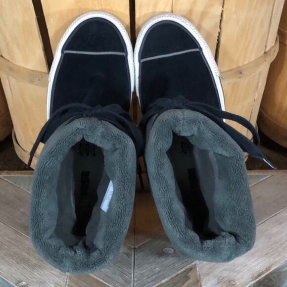 Converse Andover High Black Suede Fleece Lined Hi Sneaker Boots Womens Size 7 - Picture 8 of 10
